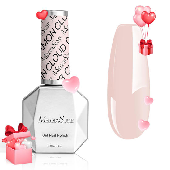Picture of MelodySusie Thick Nude Pink Gel Nail Polish,0.5fl oz Soak Off UV LED Funny Bunny Gel Polish Pink Gel Polish Christmas Gift for Women Nail Art Manicure Salon DIY Nail Design Decoration at Home-093