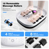 Picture of Collapsible Foot Spa Bath with Heat, Remote Control, Temperature Control, Bubbles, Pumice Stone, Red Light, Timer, 16 Massage Roller Pedicure Foot Spa Tub Foot Soaker for Soothe & Relax Tired Feet