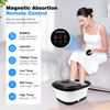 Picture of Collapsible Foot Spa Bath with Heat, Remote Control, Temperature Control, Bubbles, Pumice Stone, Red Light, Timer, 16 Massage Roller Pedicure Foot Spa Tub Foot Soaker for Soothe & Relax Tired Feet
