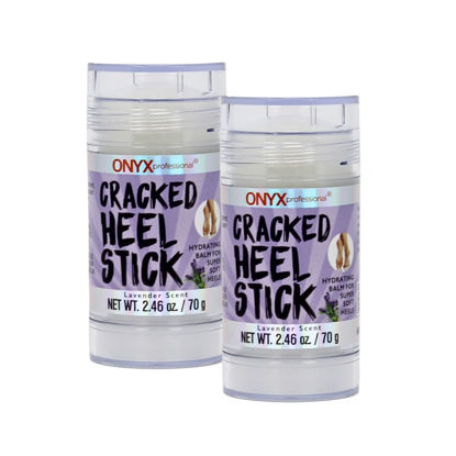 Picture of Onyx Professional Cracked Heel Repair Balm Stick (2 Pack) Dry Cracked Feet Treatment, Moisturizing Heel Balm Rolls On So No Mess Like Foot Cream or Foot Lotion, Rescues Cracked Feet, Lavender Scent
