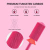 Picture of MelodySusie Safety Nail Drill Bits, 3/32'' Smooth Round Top Large Barrel Carbide Bits, Suitable for Manicure Pedicure Cuticle Gel Polishing, Beginners Bits, Pink Blossom, Series Bit-S