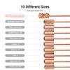 Picture of MelodySusie Safety Nail Drill Bits, 3/32'' Smooth Round Top Large Barrel Carbide Bits, Suitable for Manicure Pedicure Cuticle Gel Polishing, Beginners Bits, Rose Gold, Series Bit-S, Quintuple Coarse