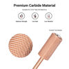 Picture of MelodySusie Crystal Top Nail Drill Bits, 3/32'' Large Barrel Carbide Bits, Suitable for Manicure Pedicure Cuticle Gel Polishing, Beginners Bits, Rose Gold, Series Bit-S, Fine