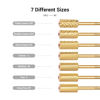 Picture of MelodySusie Crystal Top Red Heart Shape Nail Drill Bits, 3/32'' Large Barrel Carbide Bits, Suitable for Manicure Pedicure Cuticle Gel Polishing, Beginners Bits, Gold, Series Bit-S, Medium