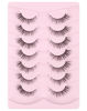 Picture of Onlyall Lashes Mink False Eyelashes Natural Wispy Lashes Soft Faux Mink Lashes Fluffy False Lashes DK77