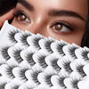 Picture of Losha Lashes Wispy False Lashes 14 Pairs Natural Fake Eyelashes Lightweight Soft False Eyelashes Fluffy Faux Mink Lashes Pack (G2-M)
