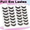 Picture of Losha Lashes Fluffy False Lashes 14 Pairs 5D Full Fake Eyelashes Vegan Handmade Faux Mink Lashes Pack (815-Z)