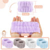 Picture of 8 Pcs Absorbent Microfiber Women's Spa Wristbands for Face Washing - Prevent Water from Spilling Down Your Arms
