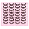 Picture of Natural Lashes Wispy Eyelashes Fluffy Strip Eye Lashes Mink False Eyelashes Volume Fake Eyelashes 16 Pairs Eye Lashes Pack with Clear Lash Band
