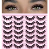 Picture of Natural Lashes Mink Fluffy False Eyelashes Wispy Strip Fake Eyelashes Full Volume False Eye Lashes Pack Short Thick Lashes that Look Like Extensions 14 Pairs ALICROWN
