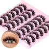 Picture of Natural Lashes Mink Fluffy False Eyelashes Wispy Strip Fake Eyelashes Full Volume False Eye Lashes Pack Short Thick Lashes that Look Like Extensions 14 Pairs ALICROWN