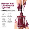 Picture of Beetles 1Pcs 15ml Red Nail Polish,Nail Polish Fast Drying & Long Lasting Nail Lacquer Red Cheerful Crimson Glitter Art Effect for Nail DIY Salon at Home Gifts for Women