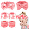 Picture of WHAVEL 6PCS Spa Headband and Wristband Set, Face Wash Headband Makeup Skincare Headband Wrist Bands for Washing Face
