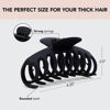 Picture of Kitsch Recycled Plastic Large Claw Clip, Oversized Matte Hair Clips for Women, Large Hair Claw Clips & Jaw Clips, Big Claw Clips for Thick Hair, Claw Hair Clips for Girls (Black)