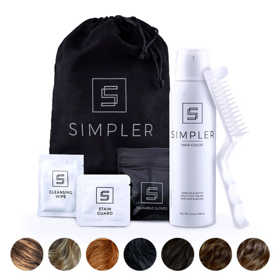 Picture of Simpler Hair Color for Men Kit for Full Gray Coverage - Light Brown Men’s Hair Dye - Easy Hair or Beard Dye for 100% Gray Coverage - Ammonia Free Hair Color, Natural Beard Coloring for Men