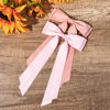 Picture of 2PCS Silky Satin Hair Bows Hair Clip Pink Hair Ribbon Ponytail Holder Accessories Slides Metal Clips Hair Bow for Women Girls Toddlers Teens Kids