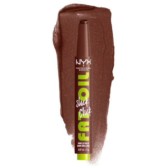 Picture of NYX PROFESSIONAL MAKEUP Fat Oil Slick Click, Lightweight, Buildable, Pigmented Vegan Lip Balm - Trending Topic