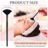 Picture of Maitys 9 Pieces Facial Brushes Fan Mask Brushes, Soft Facial Applicator Brushes Tools for Peel Glycolic Mask Makeup for Mud Cream (Full Black)