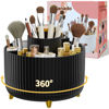 Picture of 360° Rotate Makeup Brush Holder Organizer, Makeup Organizers Countertop, Makeup organization and Skincare Storage with Gift Box Packing for Vanity, Desktop, Bathroom (Black)