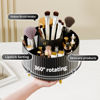 Picture of 360° Rotate Makeup Brush Holder Organizer, Makeup Organizers Countertop, Makeup organization and Skincare Storage with Gift Box Packing for Vanity, Desktop, Bathroom (Black)