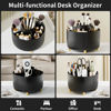 Picture of 360° Rotate Makeup Brush Holder Organizer, Makeup Organizers Countertop, Makeup organization and Skincare Storage with Gift Box Packing for Vanity, Desktop, Bathroom (Black)