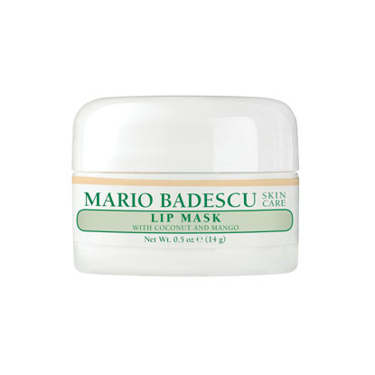 Picture of Mario Badescu Lip Mask with Coconut and Mango for All Skin Types, Overnight Lip Treatment Enriched With Skin Softening Coconut Oil, Sunflower Seed Oil and Hydrating Shea Butter, 0.5 Ounces