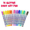 Picture of Townley Girl Hello Kitty and Friends 16 Piece Glitter Pen Body Art Set, Glittery and Bright Colors, Ages 3