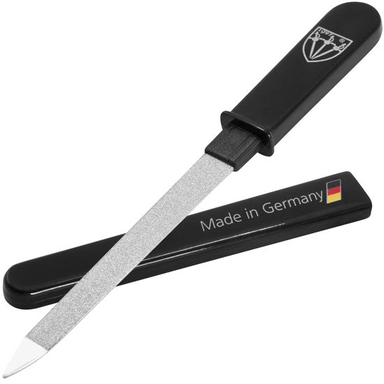 Picture of 3 Swords Germany - Brand Quality Double Sided (fine & coarse) Sapphire Metal Pocket Nail File (1 Piece), Made in Solingen Germany