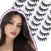 Picture of Losha Lashes Spiky Manga Lashes 14 Pairs Wispy False Eyelashes 8D Soft Anime Eye Lashes Natural Fluffy Asian Fake Eyelashes (Manga-14P)
