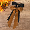 Picture of 2PCS Silky Satin Hair Bows Hair Clip Black Brown Hair Ribbon Ponytail Holder Accessories Slides Metal Clips Hair Bow for Women Girls Toddlers Teens Kids