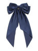 Picture of Satin Bow Barrettes and Long Ribbon Navy Hair Pins for Girls and Women - Party Hair Accessories with Bowknot Hairpins