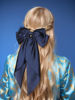 Picture of Satin Bow Barrettes and Long Ribbon Navy Hair Pins for Girls and Women - Party Hair Accessories with Bowknot Hairpins