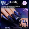Picture of modelones 9D Cat Eye Gel Nail Polish Set - 2 Pcs Black Gel Nail Polish Blue Chameleon Magnetic Galaxy Glitter Galactic Effect Magic Gel Polish with Magnet Stick Soak Off LED Gel Nail Polish Nail Art