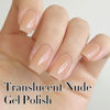 Picture of Double Rhythm Translucent Gel Polish Sheer Neutral Natural Light Milky Same Color Same Bottle 15ML Jelly UV Nail Polish Nail Art DIY at Home (Translucent Nude-A1424)