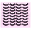 Picture of Russian Strip Lashes Natural Look False Eyelashes Fluffy D Curl Strip Eyelashes Wispy Thick Volume Fake Eye Lashes Cat Eye 16 Pairs ALICROWN