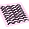 Picture of Russian Strip Lashes Natural Look False Eyelashes Fluffy D Curl Strip Eyelashes Wispy Thick Volume Fake Eye Lashes Cat Eye 16 Pairs ALICROWN