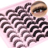 Picture of Russian Strip Lashes D Curl False Eyelashes Wispy 4 Styles Fake Eyelashes Natural Russian Eyelashes Fluffy Mink Lashes that Look Like Extensions 16 Pairs ALICROWN