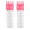 Picture of Pimoys Hair Oil Applicator Bottle 6 Ounce, 2 Pack Root Comb Applicator Bottle Hair Dye Oiling Applicator Brush with Graduated Scale, Pink