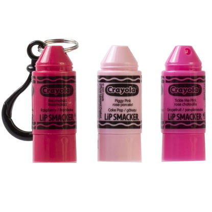 Picture of Lip Smacker Crayola Crayon Stackable Flavored Clear Balm Pink - Moisturizing, Soothing