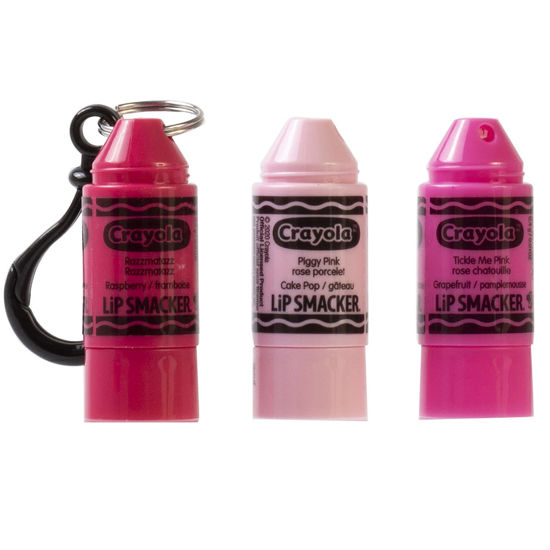 Picture of Lip Smacker Crayola Crayon Stackable Flavored Clear Balm Pink - Moisturizing, Soothing