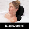 Picture of Gorilla Grip Bath Pillow for Tub, Improved Suction Cups, Luxury Bathtub Pillows, Headrest for Neck and Back Support, Relaxing Home Spa, Hot Tubs and Bathroom Essentials, Gifts for Women, 3 Panel Black