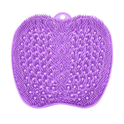 Picture of BESKAR XL Large Foot Scrubber Mat for Use in Shower - Shower Foot Cleaner to Eliminate Calluses Dead Skin, Foot Massager Mat for Men & Women to Soothe Achy Feet, Non Slip Suction Cups