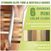 Picture of SUSIKEKI 6 Colors Mini Naked Eyeshadow Makeup Palette Olive-colored Neutral Tone Eye Shadow Matte & Shimmer Nude Make Up Pallet with Mirror Blendable Highly Pigmented Travel Size Gift Kit 04