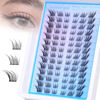 Picture of Manga Lash Clusters Fairy Cat Eye Lash Clusters Natural Fox Eye Eyelashes Clusters Wispy C Curl Cluster Eyelash Extensions Anime DIY Individual Lashes Natural Look by Geeneiya, Left and Right