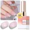 Picture of Double Rhythm Translucent Gel Polish Sheer Neutral Natural Light Milky Same Color Same Bottle 15ML Jelly Nail Polish Nail Art DIY at Home (Light Pink-A1381)