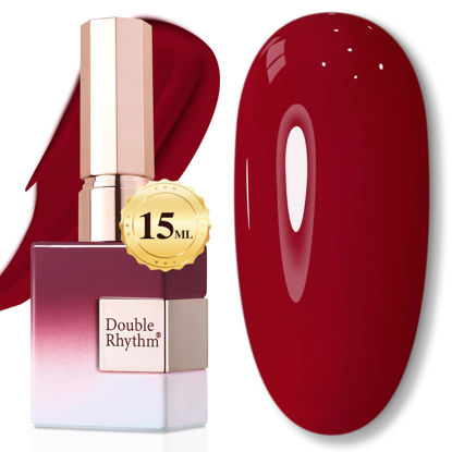Picture of Double Rhythm Translucent Gel Polish Sheer Neutral Natural Light Milky Same Color Same Bottle 15ML Jelly Nail Polish Nail Art DIY at Home (Jelly Burgundy-A1400)