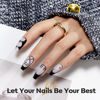 Picture of modelones Black Nail Polish, Classic Black 15 ml Quick Dry Nail Lacquer Nail Strengthener Long Last Shine Fingernail Toe Nail Art DIY Home Travel Manicure Gift for Women Girls 0.5 Fl Oz
