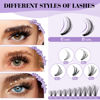Picture of Manga Lash Clusters DIY Individual Lashes 40D-0.07D-17mm 300 PCS False Eyelash Cluster Volume Lashes Extension 30D 40D 50D D Curl Lash Clusters DIY lash Extensions (40D-0.07D,17mm)