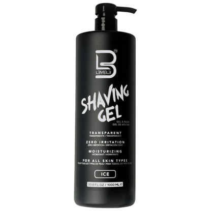 Picture of Level 3 Shaving Gel - Straight Razor Shave Gel - Non-Irritating - Refreshing Smell L3 - No Hot Towel Necessary - Level Three Razor Gel (Ice - Large)