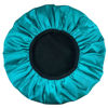 Picture of Aquior Shower Cap,Extra Large Triple Layer Bathing Cap with Dry Hair Function for Women Microfiber Terry Cloth Silky Satin 100% Waterproof Reusable Long Hair Bath Caps (Green)